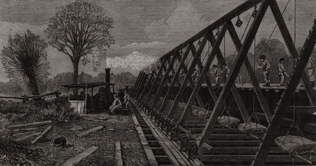 London main drainage: Barrow-hoist, southern high-level sewer at Peckham 1861